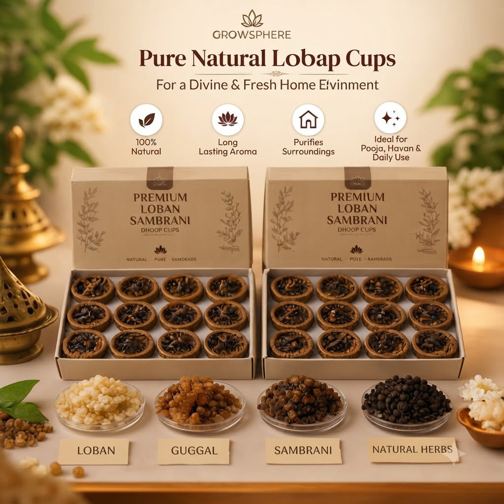 Havan Loban Guggul Dhoop Cups 1+1 Combo | 24 Premium Dhoop Cups | Pooja & Samigri